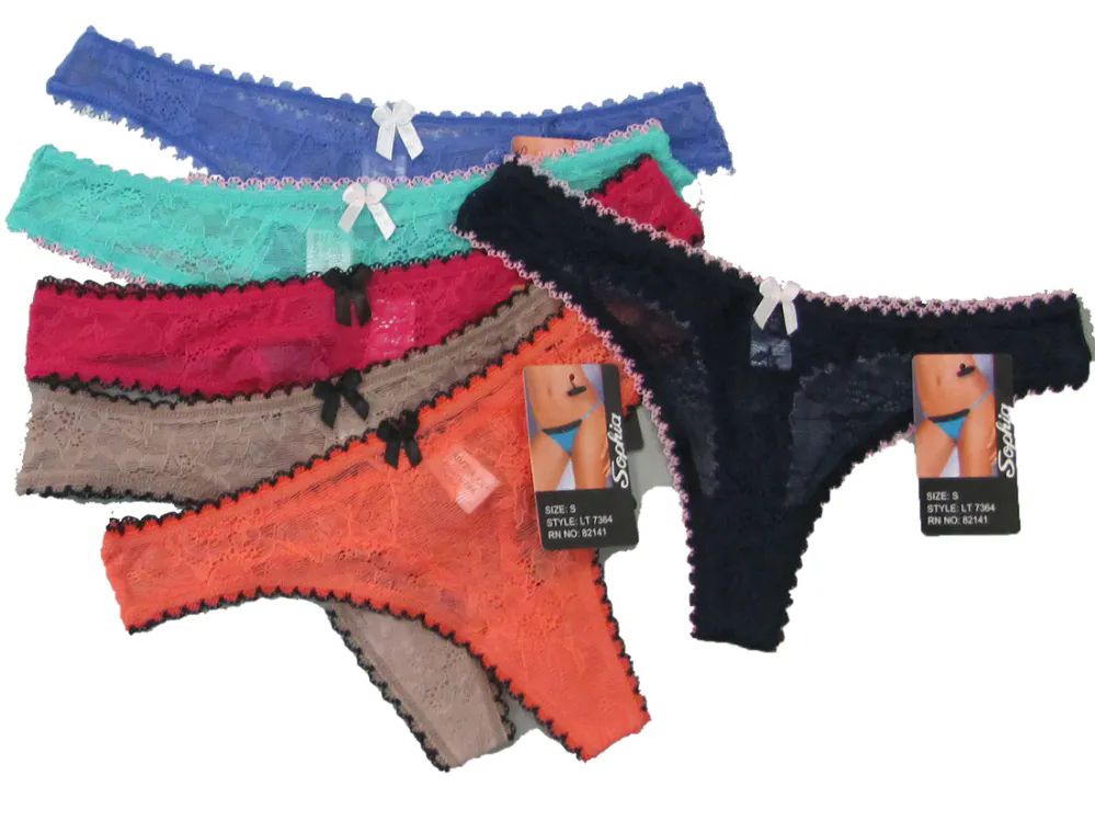 72 Pieces Ladies Nylon Thong Size M - Womens Panties & Underwear