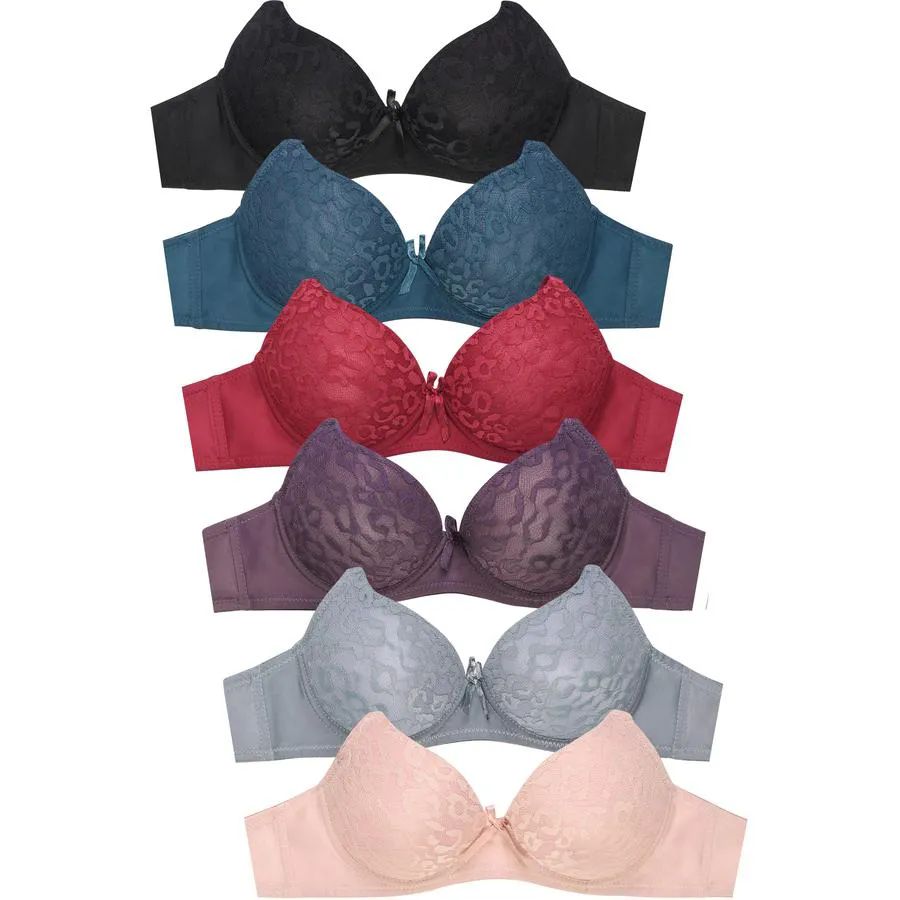 216 Pieces of Sofra Ladies Demi Cup Lace Push Up Bra
