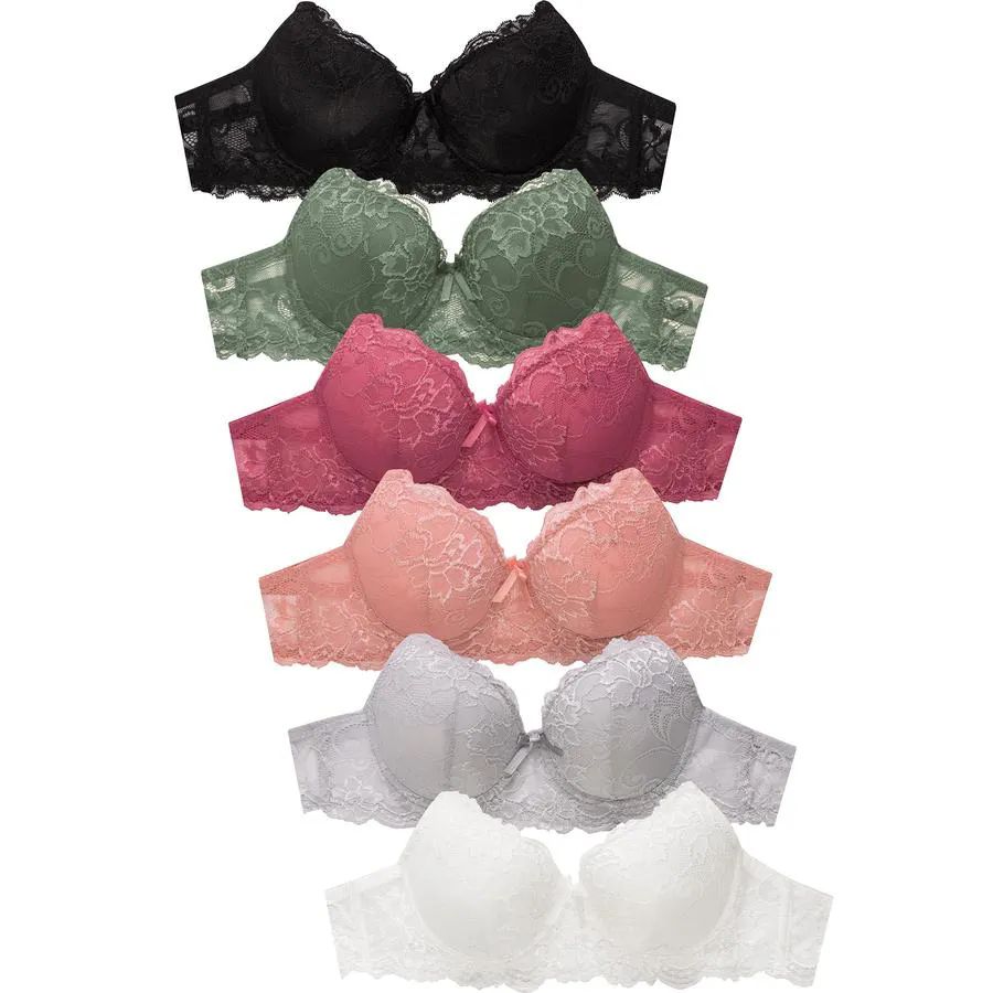 288 Wholesale Sofra Ladies Full Cup Lace Bra B Cup - at