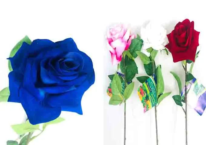 144 Pieces of Rose Flower 9 Layer 3 Leaves 62cm L Asst Clr