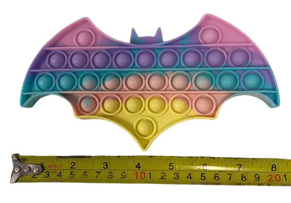 12 Wholesale Pastel Rainbow Bat Pop Toys