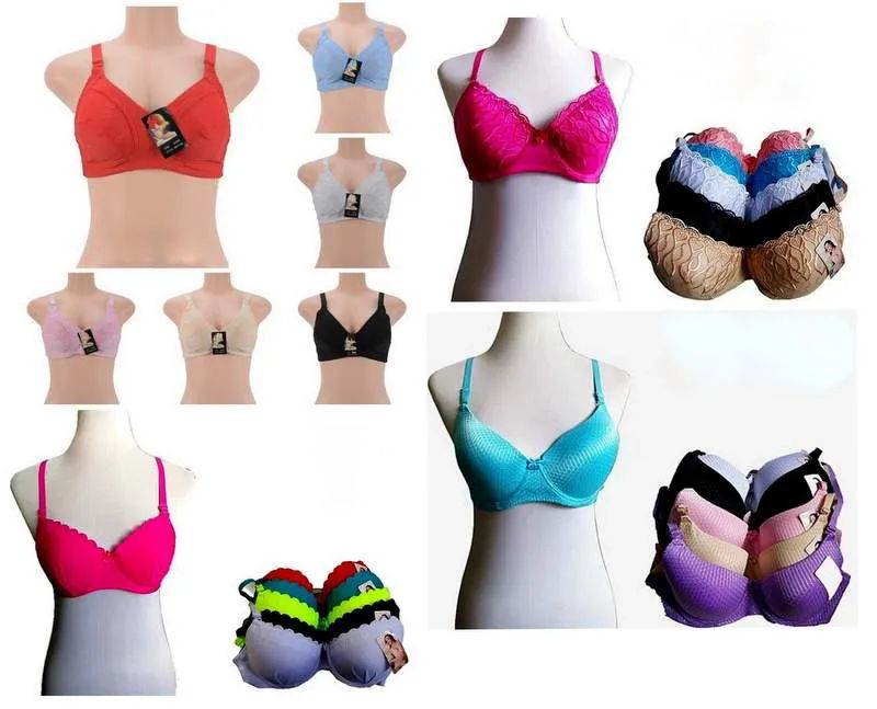 144 Pieces of Rose Ladys Wireless Mama Bra Size 40d