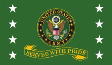 12 Wholesale Flag 3x5 Served With Pride Army Screen Print Green