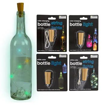 48 Pieces of Bottle Lights 10 String 3ft Or Single Led 4ast Ea In Color Change/white Battery Included/blister/12pc Mdsg