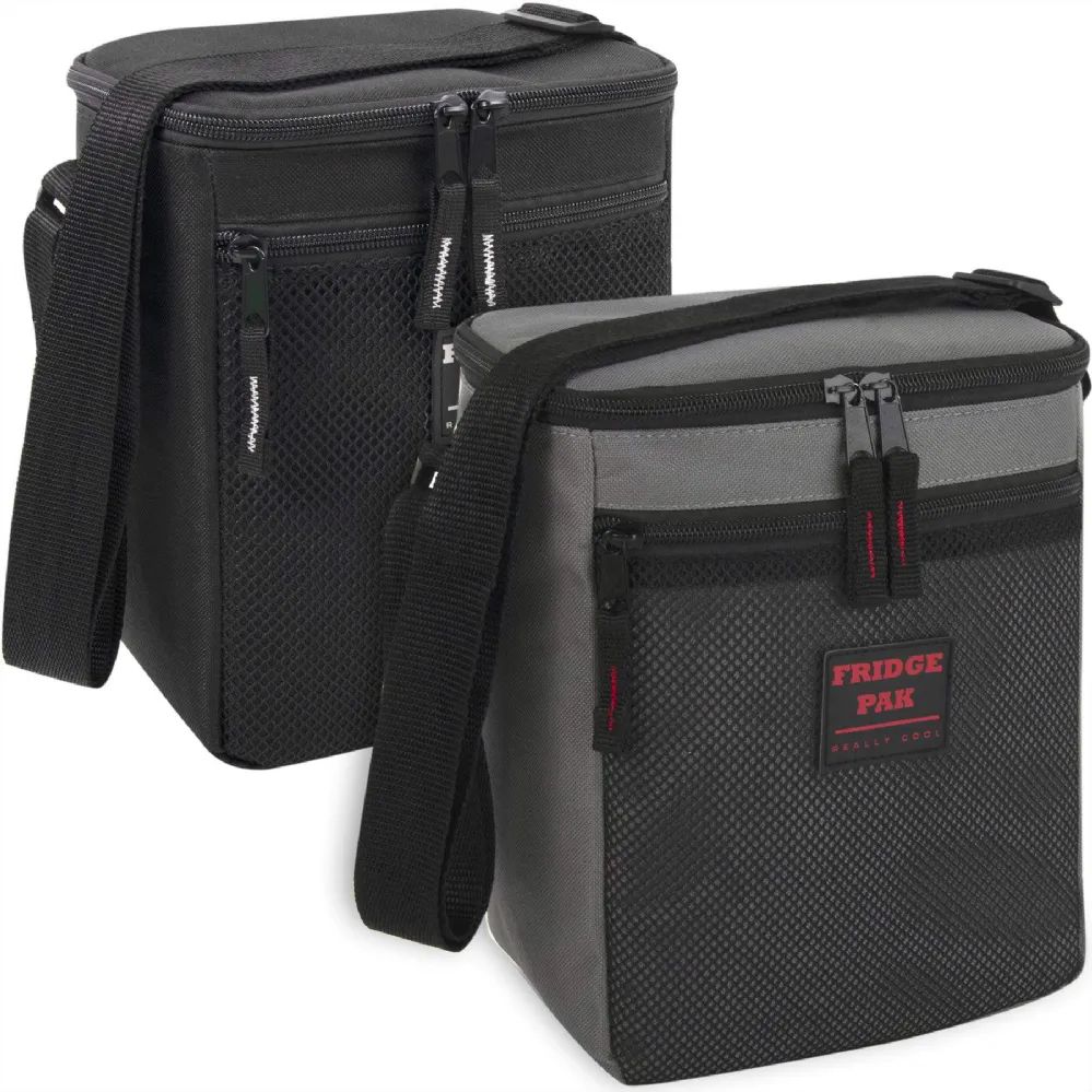 24 Pieces of Fridge Pak 6 Can Cooler Bag With Front Mesh Pocket