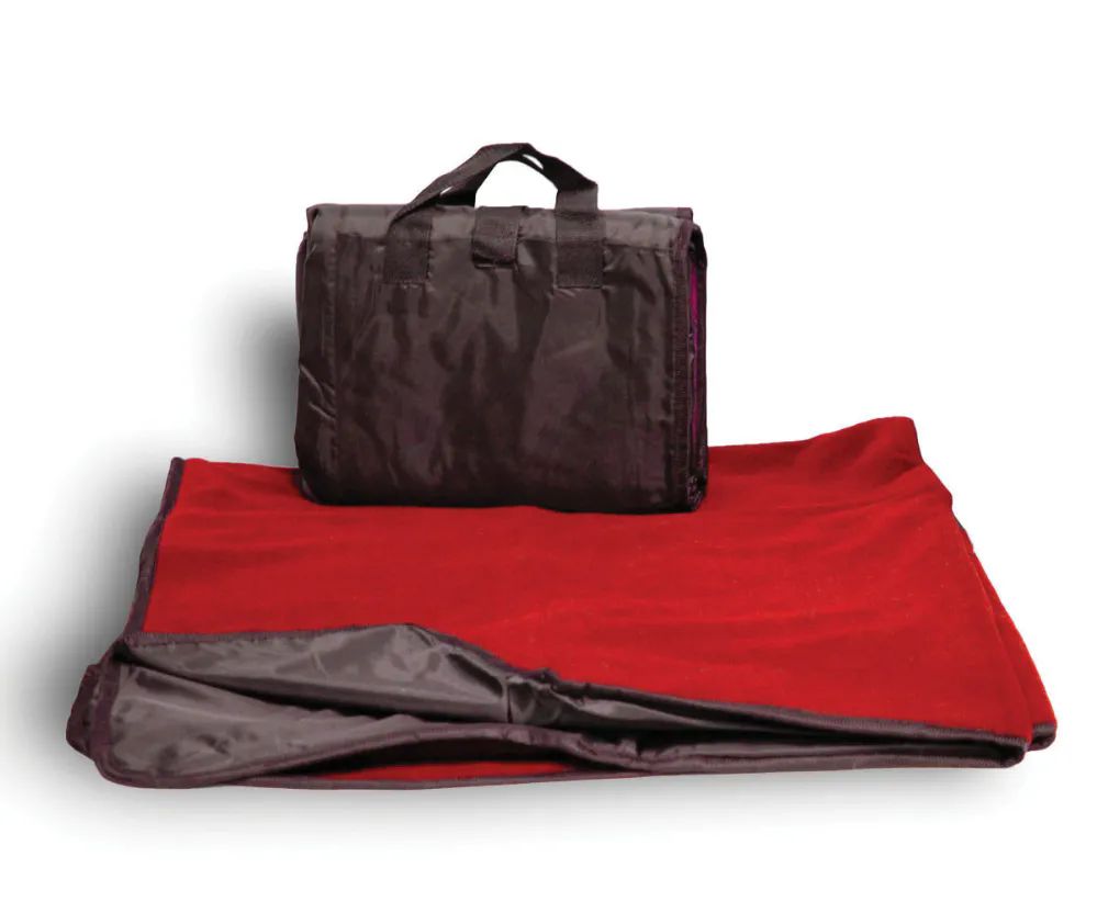 20 Wholesale Fleece Nylon Picnic Blanket In Red