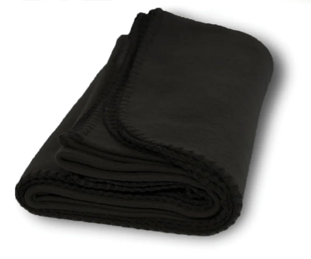 30 Wholesale Promo Fleece Throw In Black