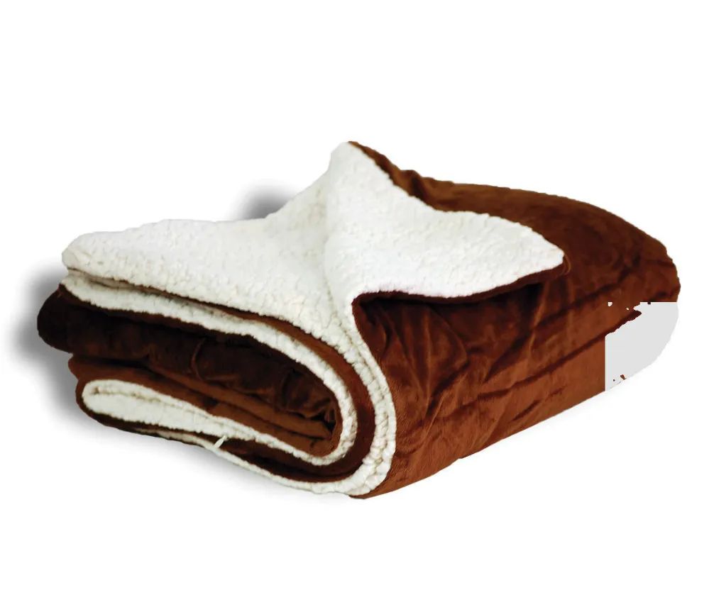 10 Bulk Micro Mink Sherpa Blanket In Chocolate