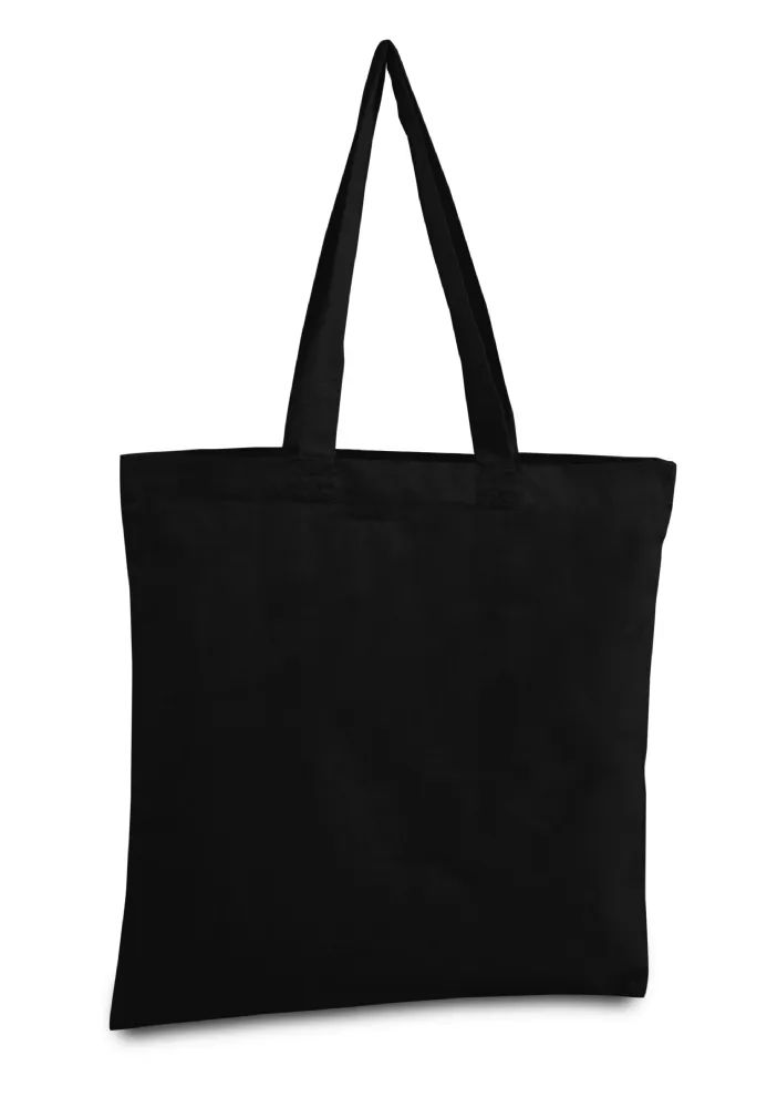 96 Pieces of Bargain Canvas Tote Bag In Black