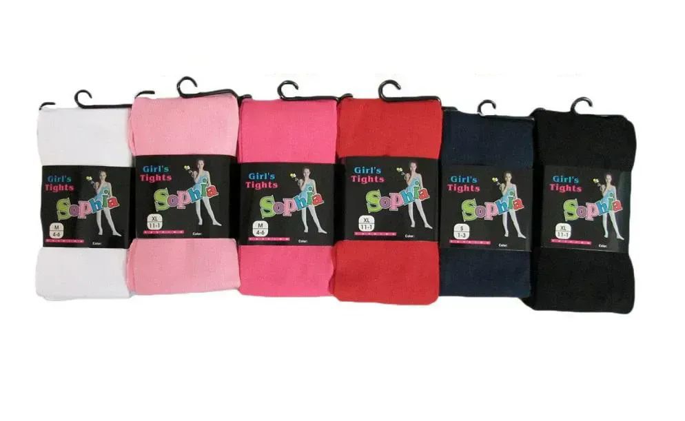 120 Pairs Girls Acrylic Tights Size S - Girls Socks & Tights