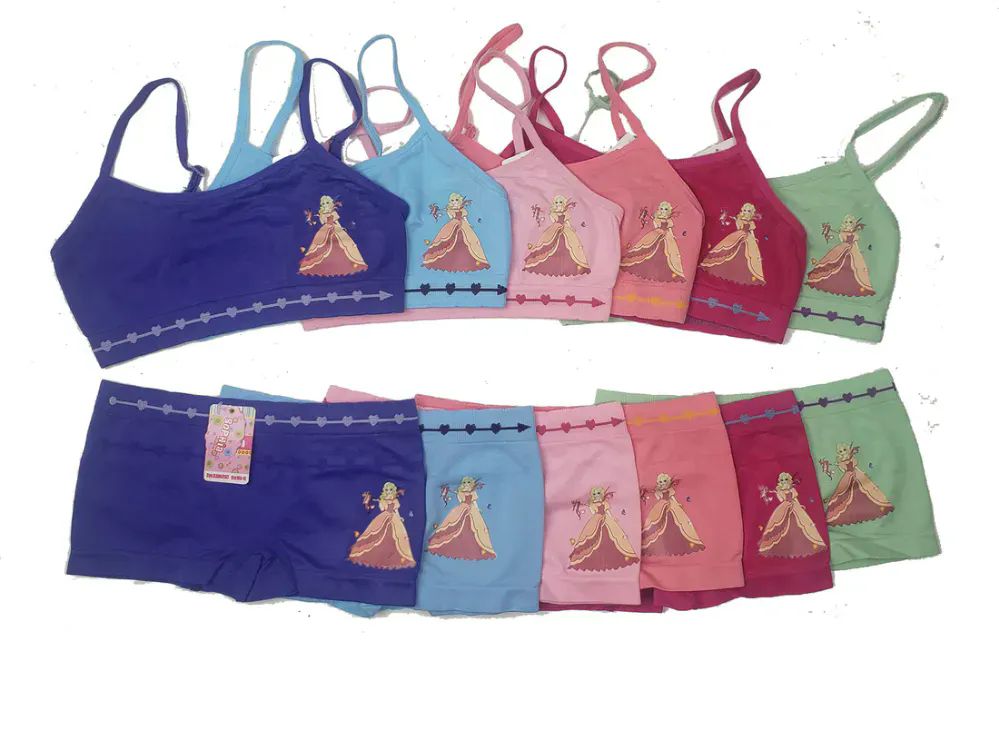 36 Pieces of Femina Girls Seamless Sport Top Set Assorted Colors Size Small
