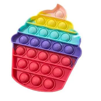 24 Bulk Push Pop Fidget Toy [pastel Sundae] 6.5"x5"