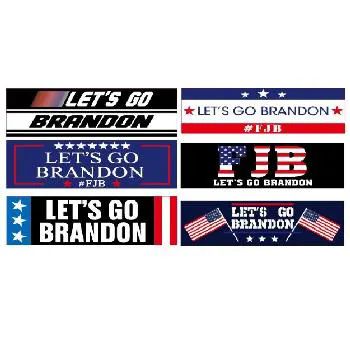 288 Pieces of 3"x10" Let's Go Brandon Bumper Stickers