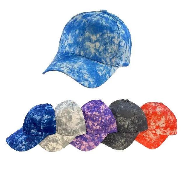 48 Wholesale Two - Tone Tie - Dye Baseball Cap