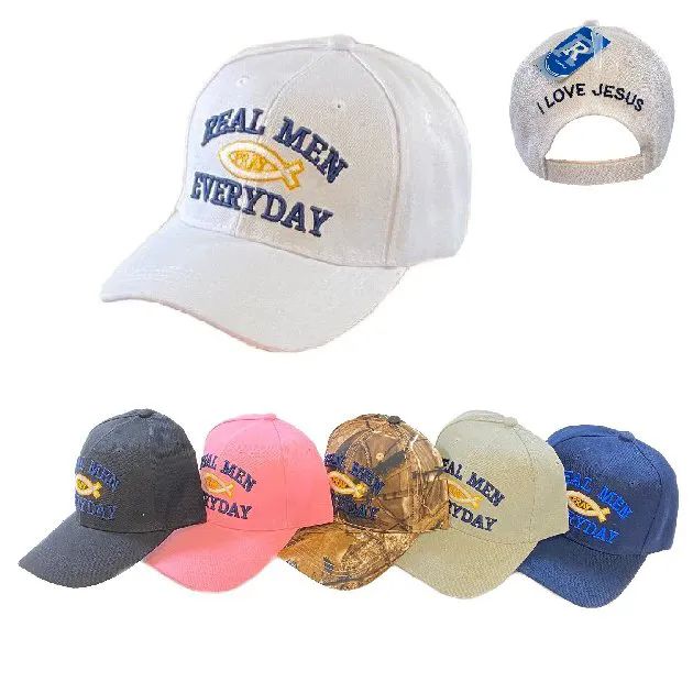 48 Wholesale Real Men Pray Everyday Ball Cap