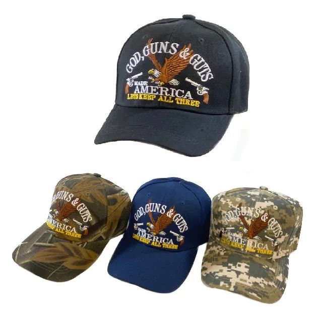 24 Pieces of God Gun & Guts Made America Hat [eagle/guns]