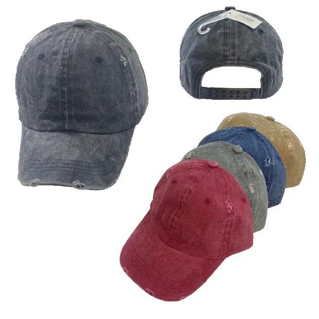 48 Pieces of Denim Washed Hat [distressed]