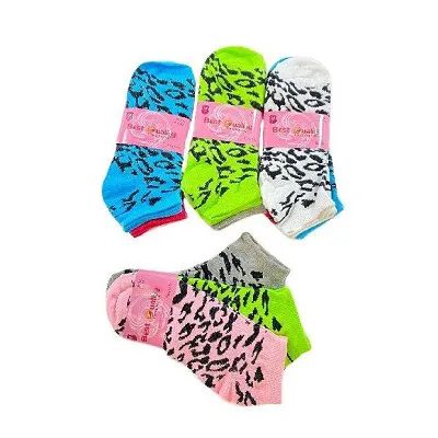 36 Pieces of 3pr Ladies/teen Anklets 9-11 [cheetah Print]