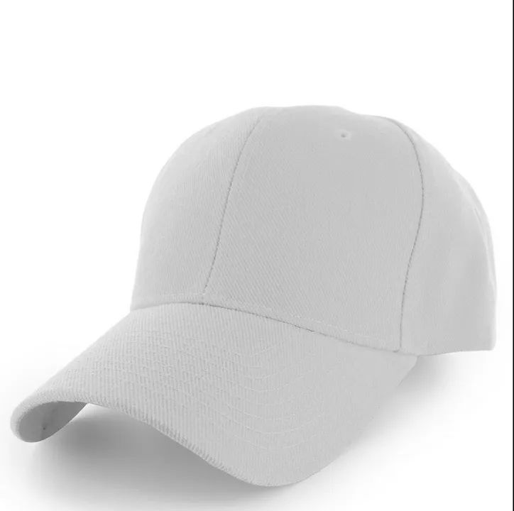 48 Pieces Hats - Base Caps Plain - White - Hats With Sayings - At 