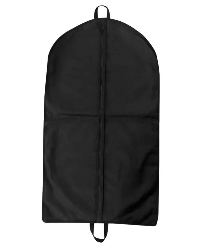 24 Pieces of Heavyweight 600d Nylon Gusseted Garment Bag In Black