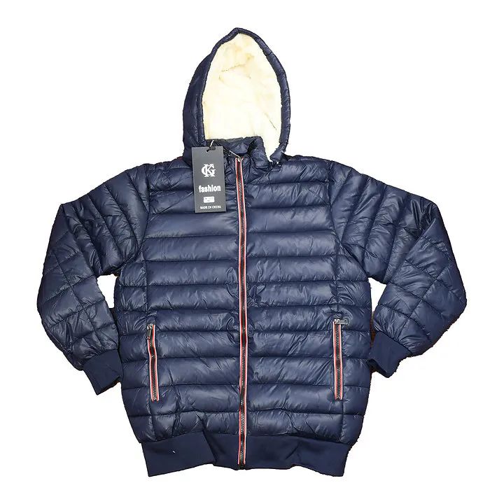 12 Bulk Winter Puffer Jacket Color Navy - at - bluestarempire.com