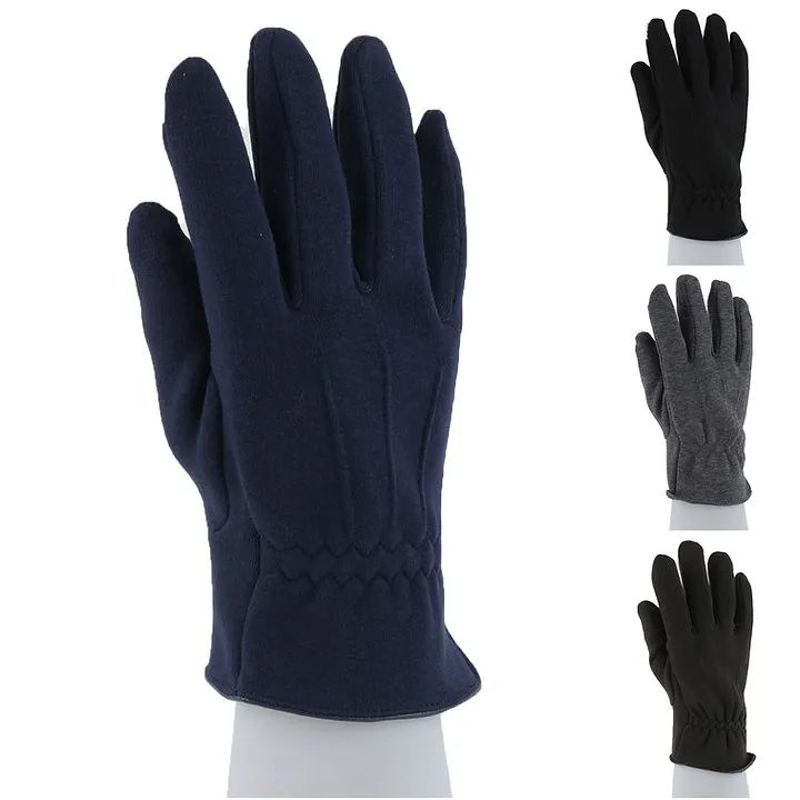 36 Wholesale Men's Winter Ski Gloves With Fleece Linning Inside Mix Colors