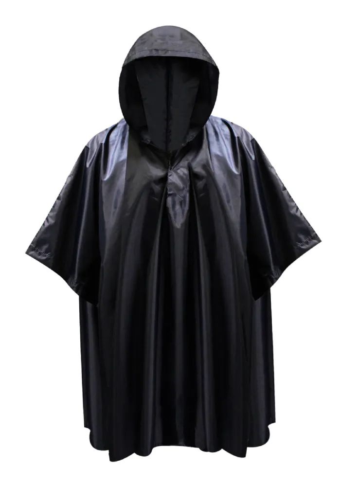 12 Pieces of Water Resistant Rain Poncho In Navy