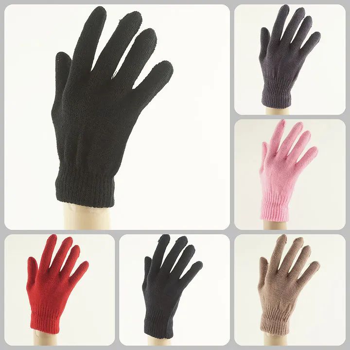 36 Wholesale Winter Fleece Gloves Mix Colors