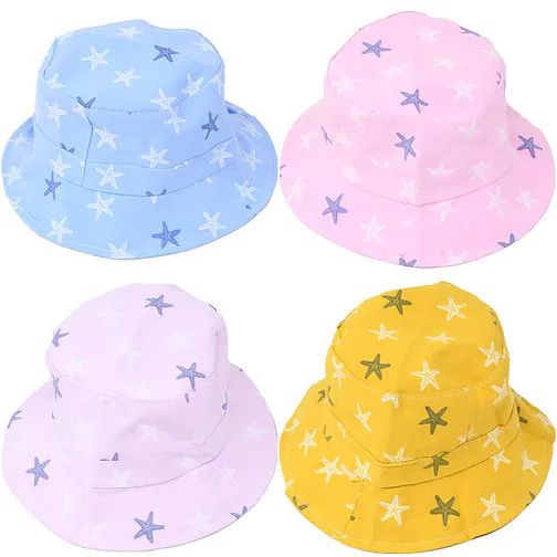 24 Pieces Kid's Summer Bucket Hat Starfish Design Bucket Hats at