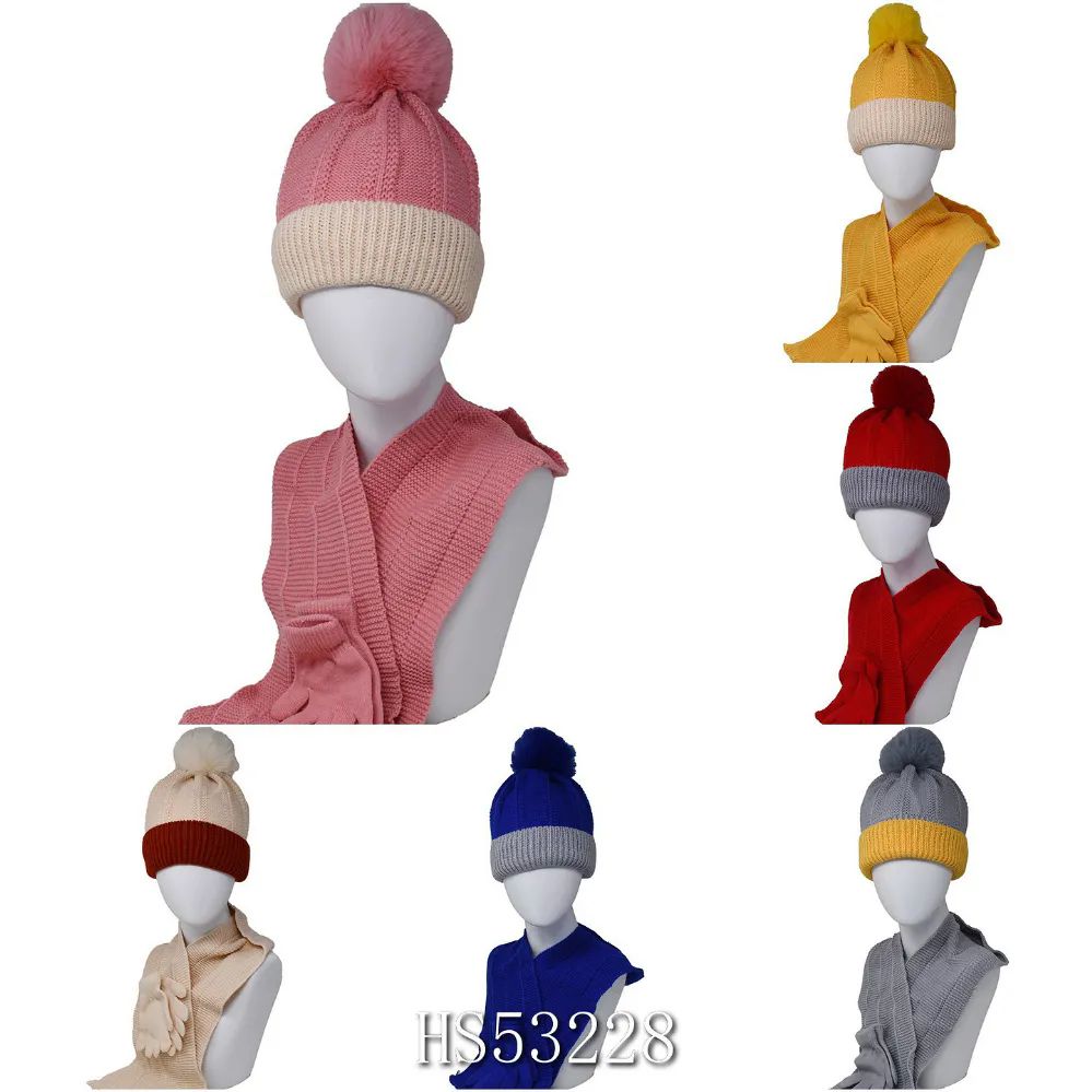 24 Pieces of Kid's 3piece Hat/scarf Glove Set
