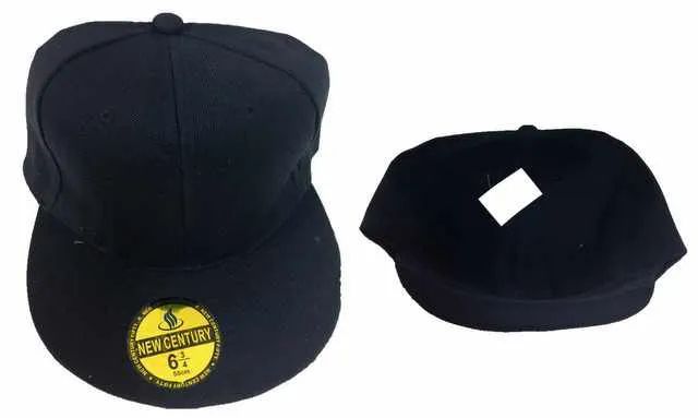 24 Wholesale Navy Fitted Hat Assorted Size