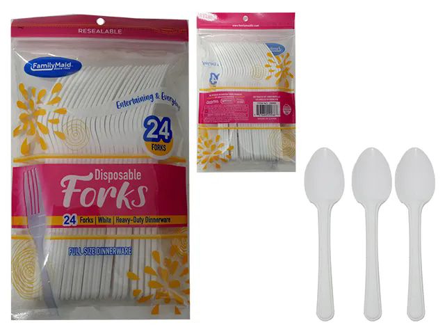 Plastic Forks White Heavy Duty