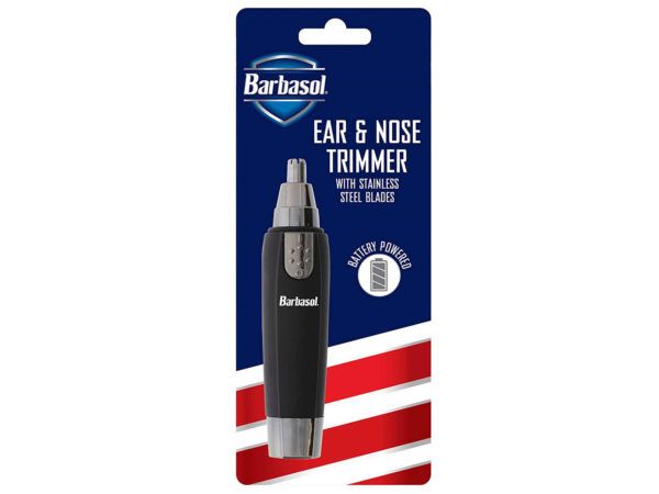 12 Wholesale Barbasol Battery Powered Ear And Nose Trimmer With Stainless Steel Blades