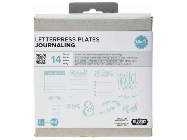 36 Wholesale WE-R 14 Piece Journaling Themed Letterpress Plates