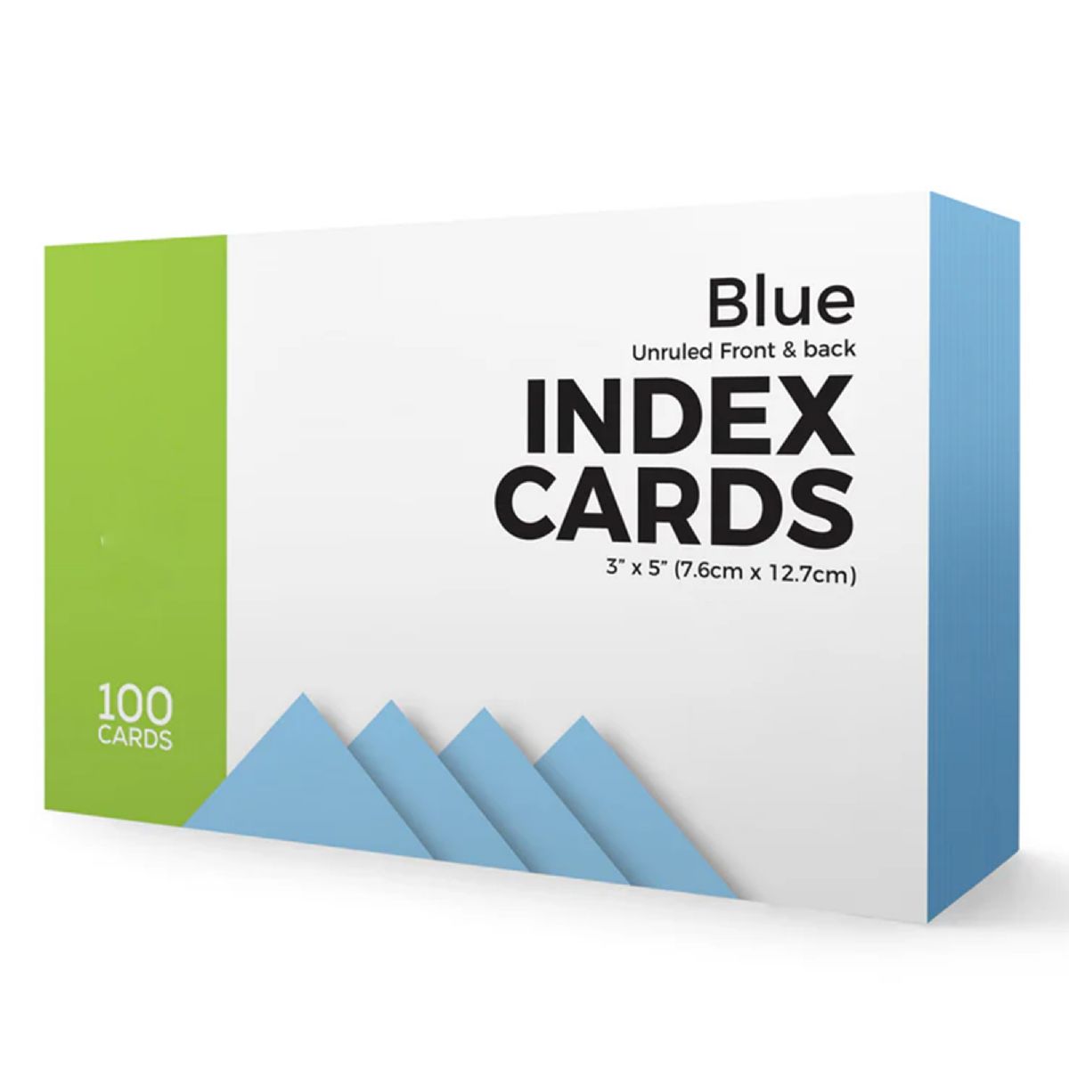 40 Pieces of 100 Ct 3 X 5, Index Cards Unruled, Blue