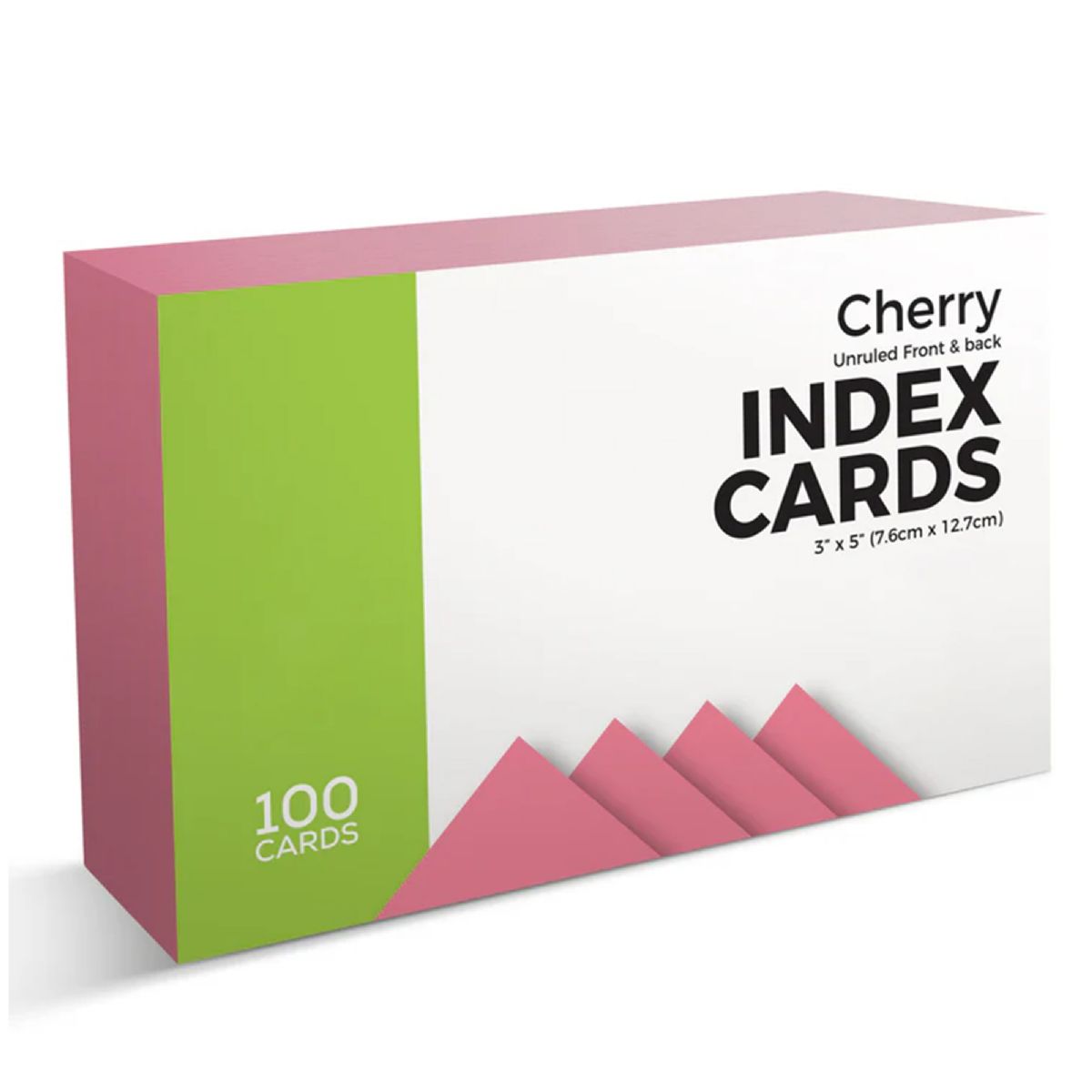 40 Pieces of 100 Ct, 3 X 5, Index Cards Unruled, Cherry