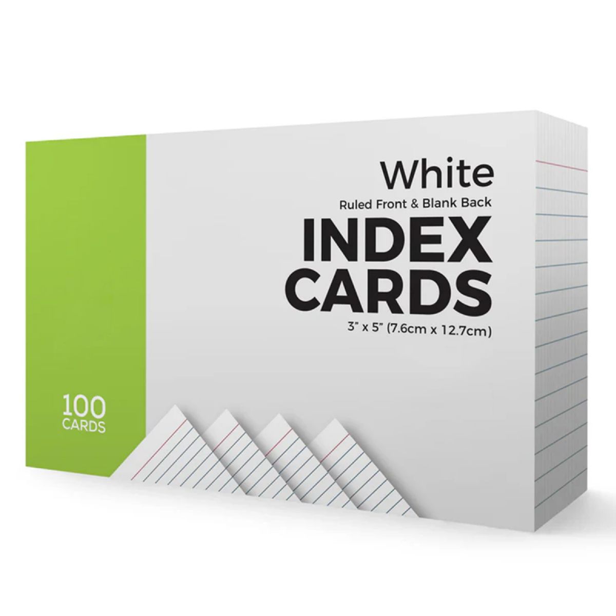 40 Pieces of 100 Ct. 3 X 5, Index Cards Ruled, White