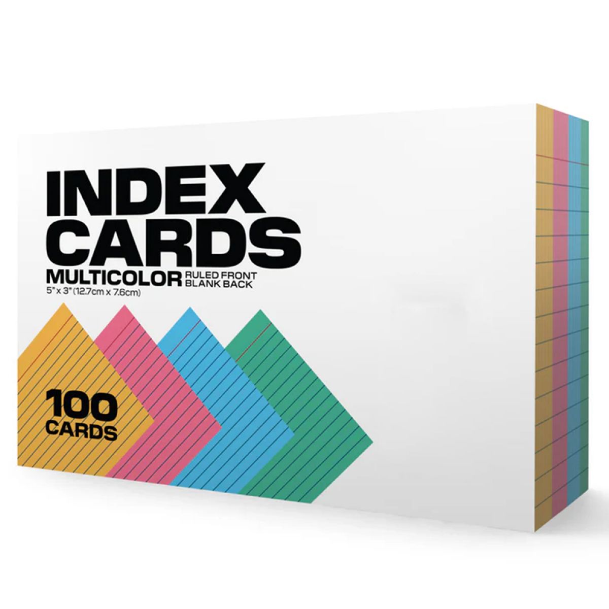 36 Pieces of 100 Ct. 3 X 5, Index Card Ruled , Colored