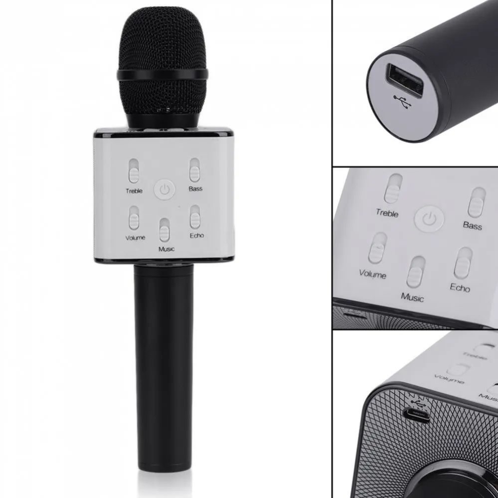 12 Wholesale Karaoke Microphone Portable Handheld Bluetooth Speaker Ktv In Black at