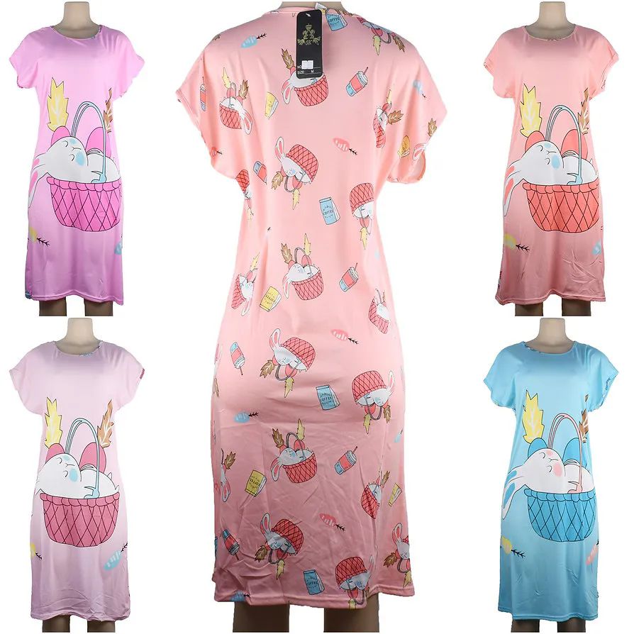 24 Wholesale Bunny Basket Design Night Gown Size M
