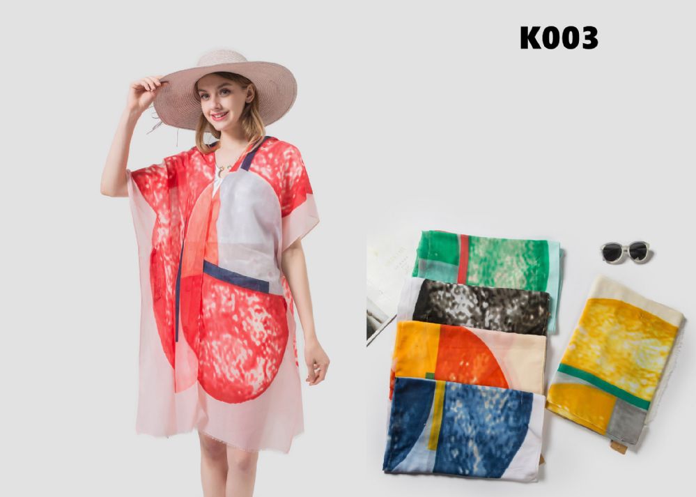 24 Wholesale Kimono Wrap Is Acrylic Color Orange