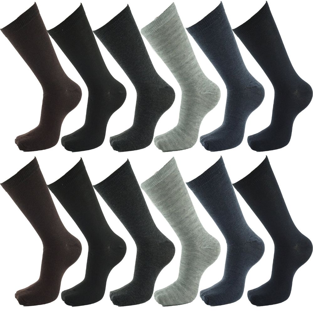 108 Pairs of Men's Crew Socks Assorted Solid Colors