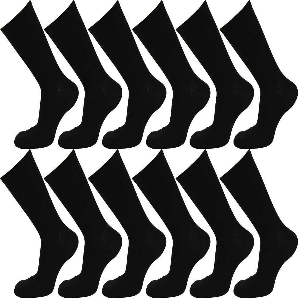 108 Pairs of Men's Crew Socks Solid Black