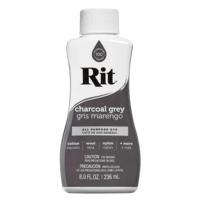 12 pieces of Rit Liquid Charcoal Grey 8oz