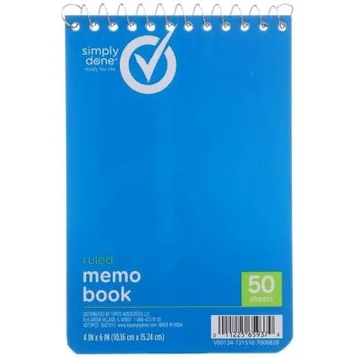 72 pieces of Simply Done Memo Bk Tp Bind4x6