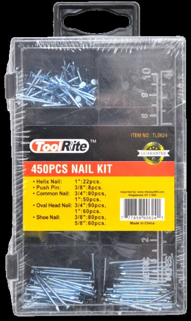 72 Pieces of 450pc Nail Kit