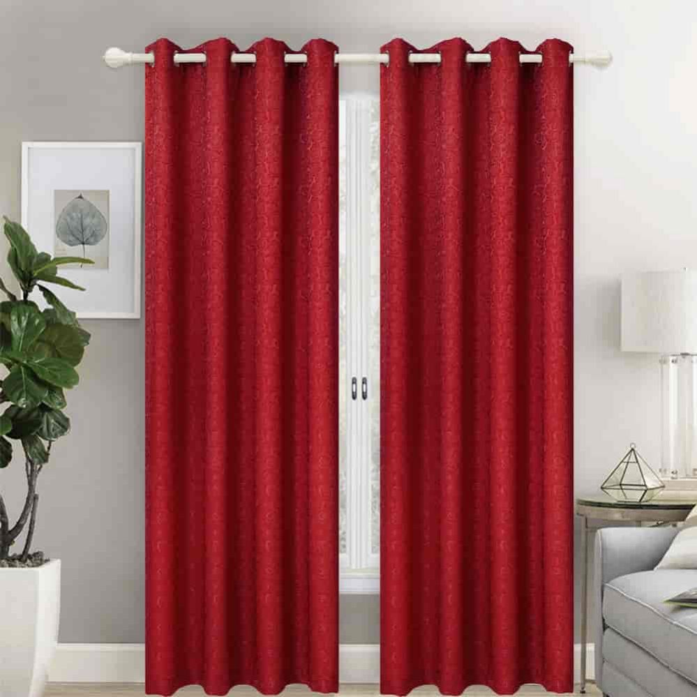 12 Pieces of Curtain Panel Color Burgundy