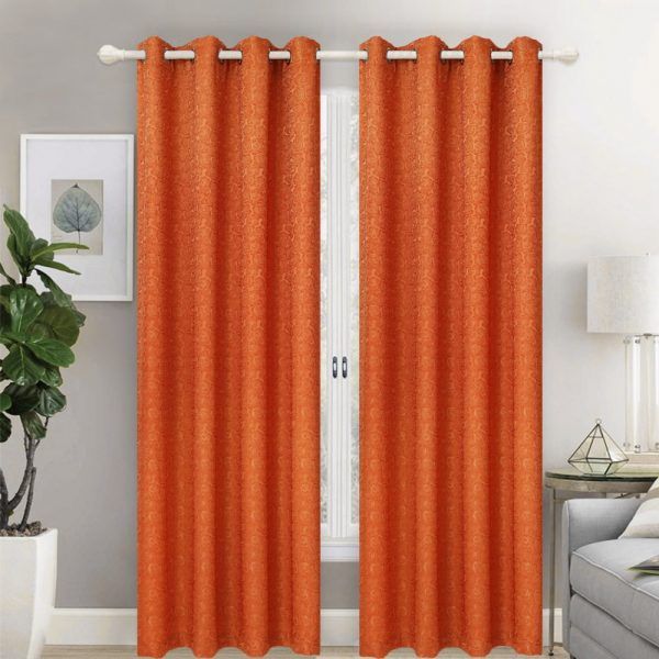 12 Pieces of Curtain Panel Color Orange