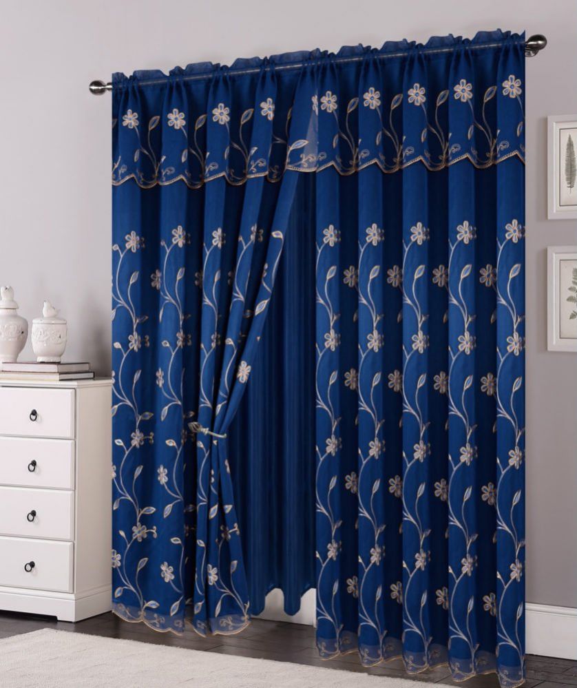 12 Pieces of Curtain Panel Color Navy