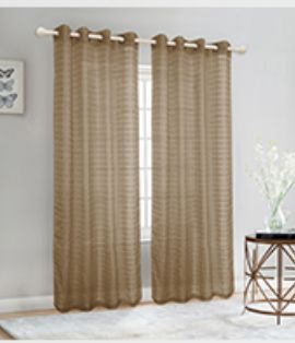 24 Pieces of Curtain Panel Color Taupe